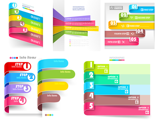 Numbered Infographic numbered infographics colored 