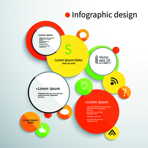 round infographics design vector 02 Colored round infographics design vector 02