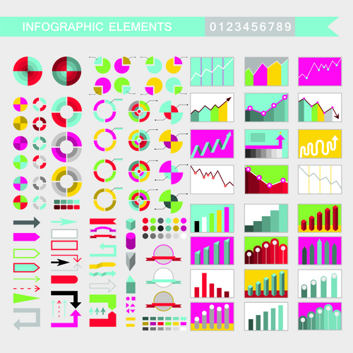 fographic element vector material 04 Creative infographic element vector material 04