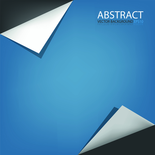 Curled corner paper vector background set 02