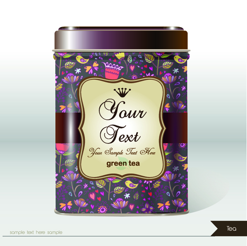 Delicate product package box cover vector 02
