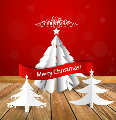 Elegant red background 2015 christmas creative vector 09