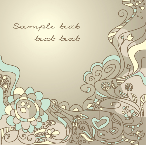 Elements of Light Floral vector Background 02