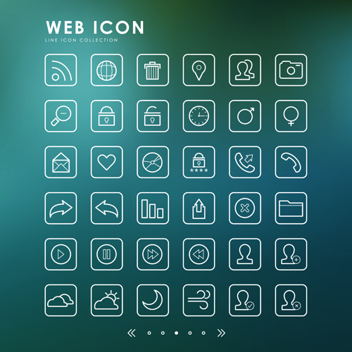 web outline icons Excellent 