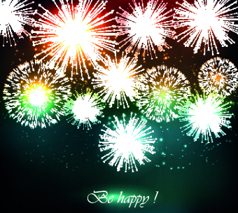 vector background Fireworks beautiful background 