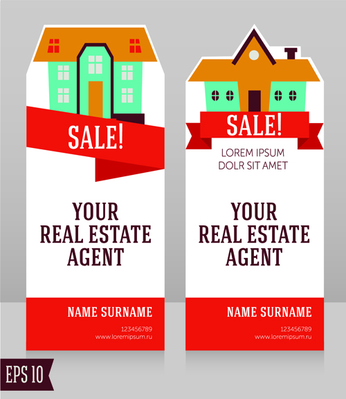 Home sales card creative vector 01
