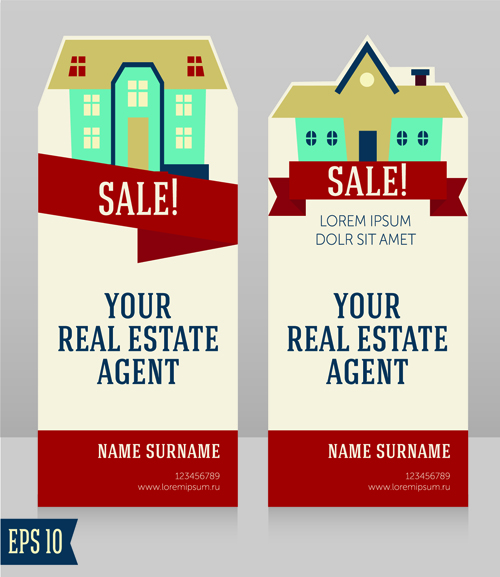 Home sales card creative vector 02