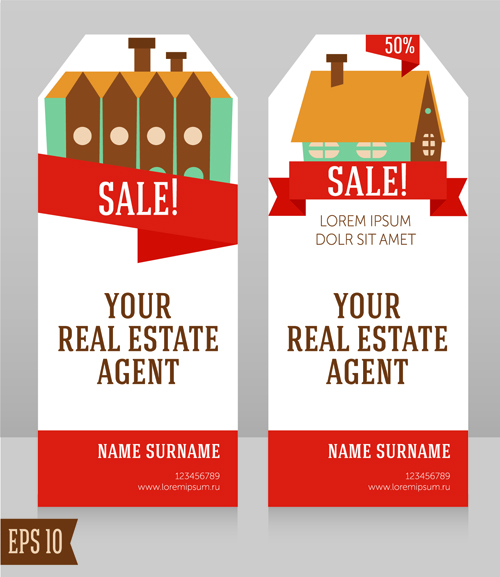 Home sales card creative vector 03