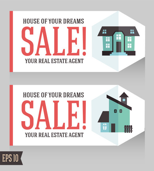 Home sales card creative vector 09