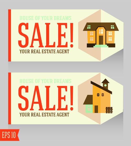 Home sales card creative vector 10