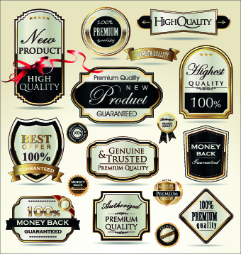 Vintage Label food vector 01