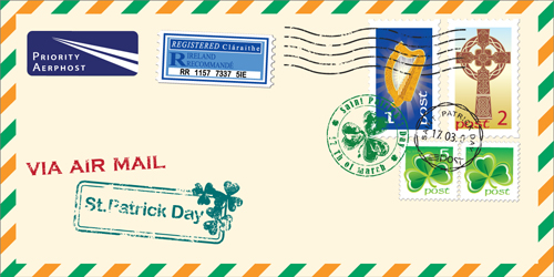 Vector Mail envelope elements set 01