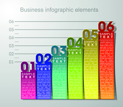 numbered number infographic business banner 