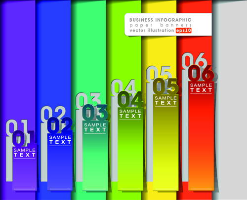 anner business infographic vector 05 Numbered banner business infographic vector 05