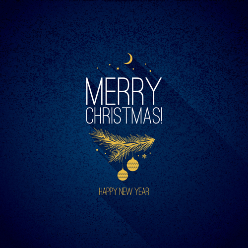 Refreshing blue xmas art background vector 01
