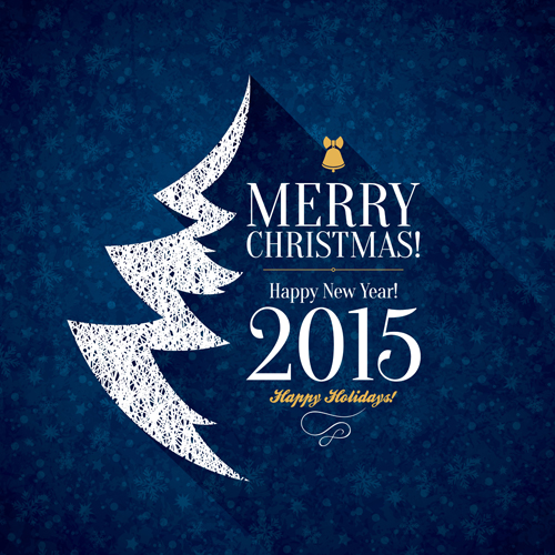 Refreshing blue xmas art background vector 02