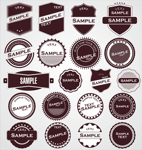 Vintage Style styles round labels 