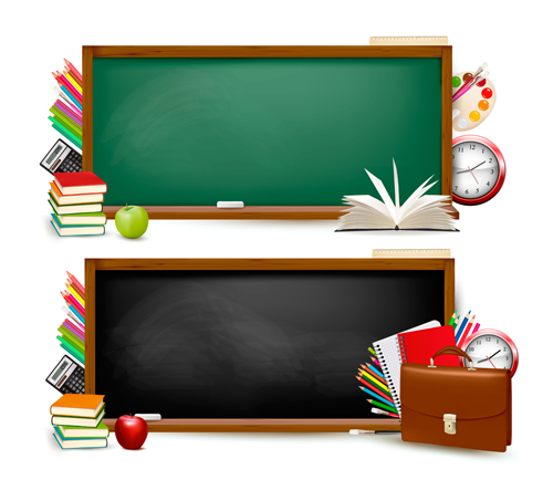 School WordPad design vector 02