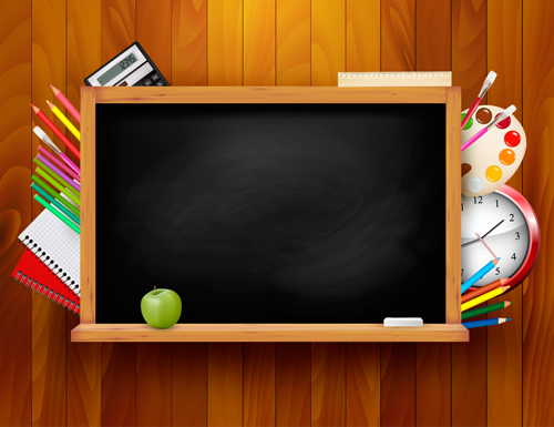 School WordPad design vector 03