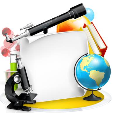 School elements and paper design vector 04