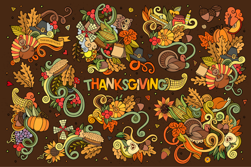 Thanksgiving Day illustration Hand drawing 