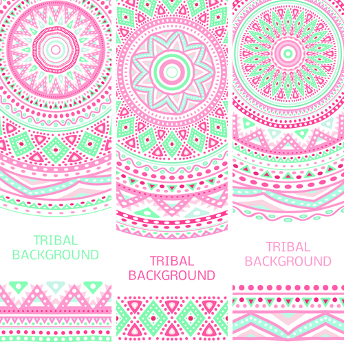 rative pattern backgrounds vector 05 Tribal decorative pattern backgrounds vector 05