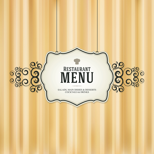 Vector Retro Menu design 01