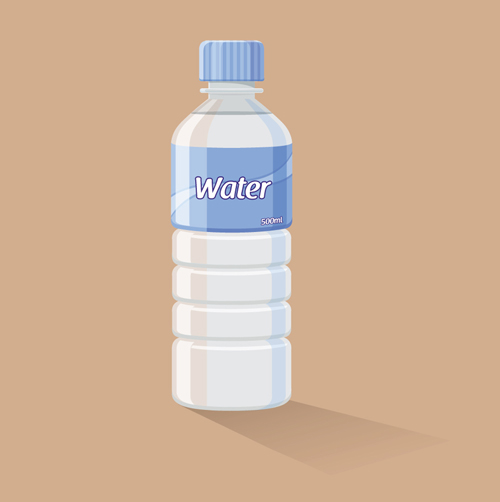 Vector water bottle template material 01