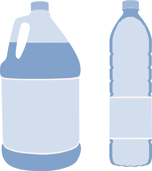 Vector water bottle template material 02