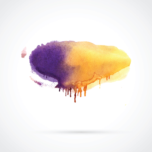Watercolor grunge effect vector material 02