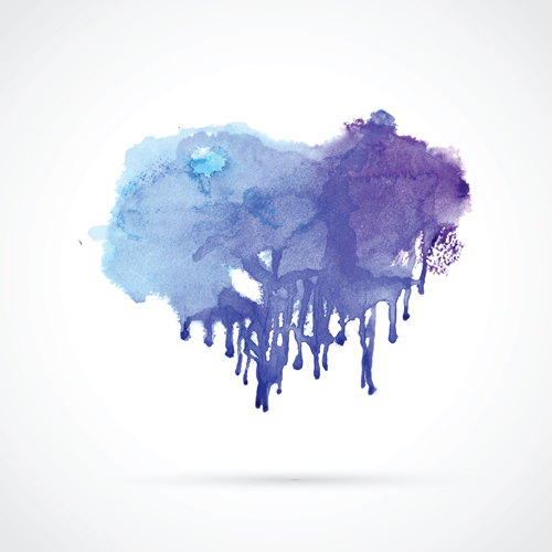 Watercolor grunge effect vector material 03