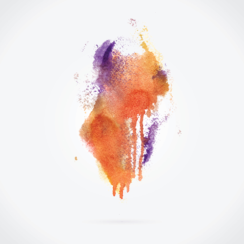 Watercolor grunge effect vector material 04