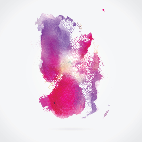 Watercolor grunge effect vector material 05