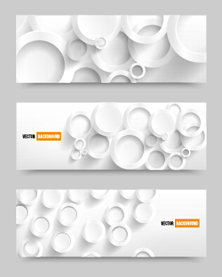 White paper banner vectora material 01