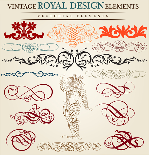 royal ornaments ornament elements element calligraphic 