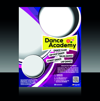 Colored abstract flyer brochure cover vector 03