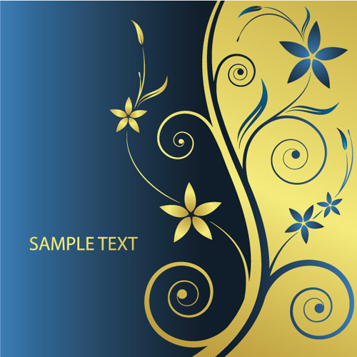 Elements of floral backgrounds vector illustration 06
