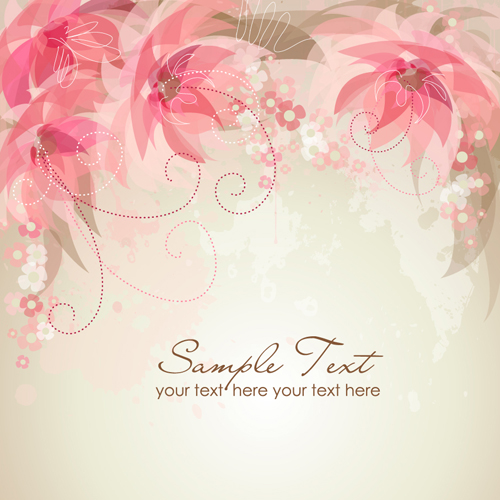 Elements of floral backgrounds vector illustration 08