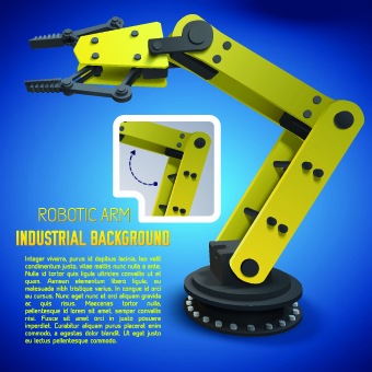 robotic arm robotic industrial background 