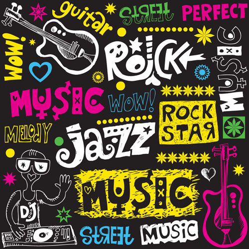 music elements and literal vector 04
