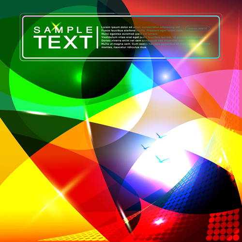 Shiny with Rainbow background vector graphic 05