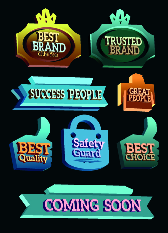 Vintage style sale badge and tag vector 03
