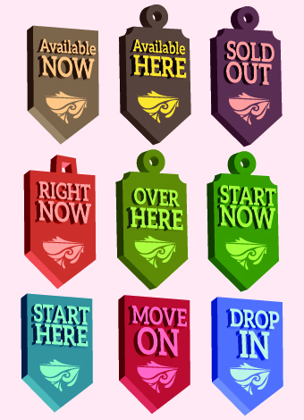 Vintage style sale badge and tag vector 04