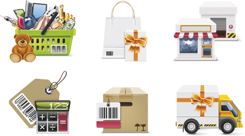 Different Shopping icon mix vector graphic 02