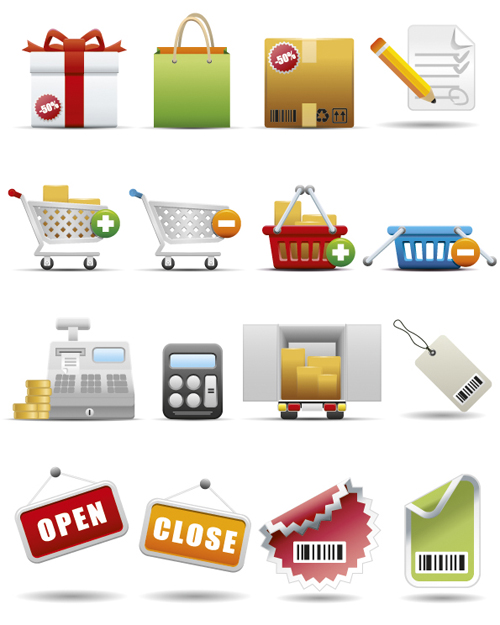 shopping mix icon different 