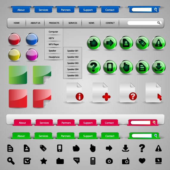 Web design Elements Collection vector 01