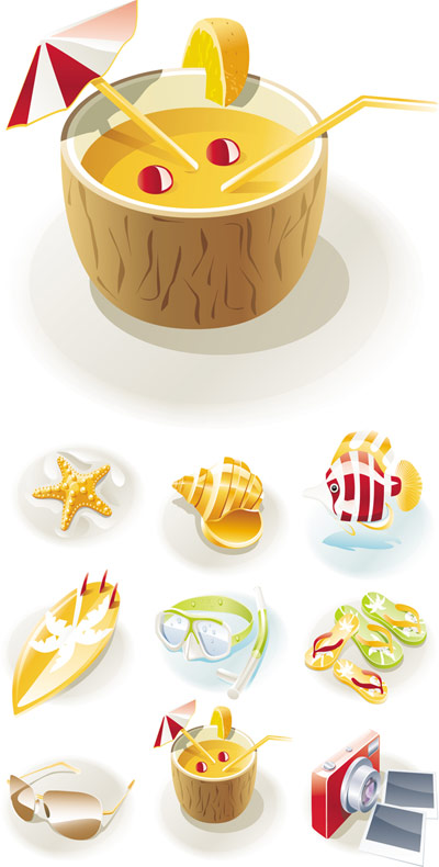 seaside tourism Icon vector