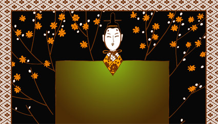 Japanese style people vector