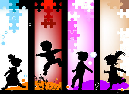 Happy childhood vector