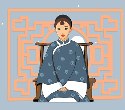 Sit up straight women vector